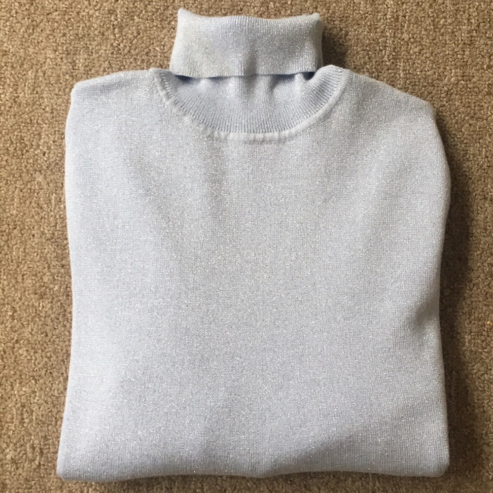Chico’s Light Baby Blue Turtleneck Sweater